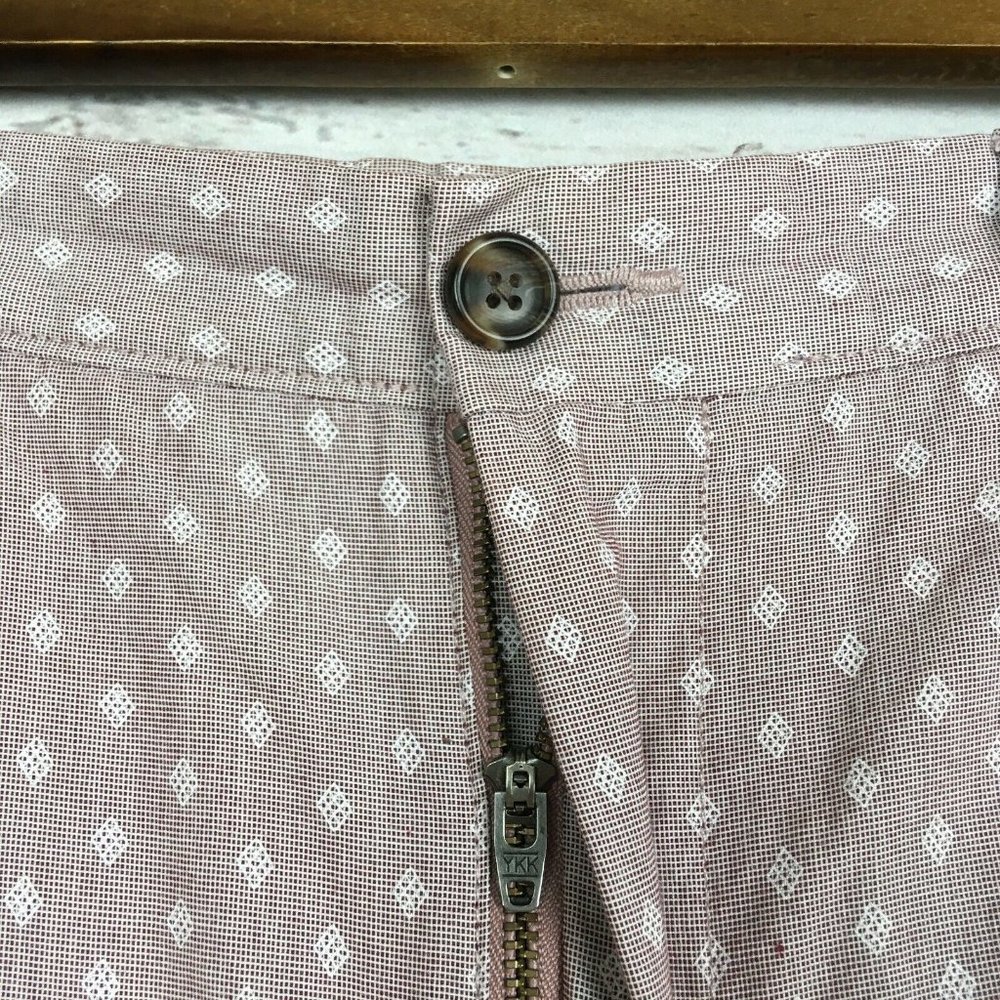 Johnston Murphy Mens Shorts sz 34 Light Purple‎ Pattern Flat Front Pima Cotton - Picture 5 of 9